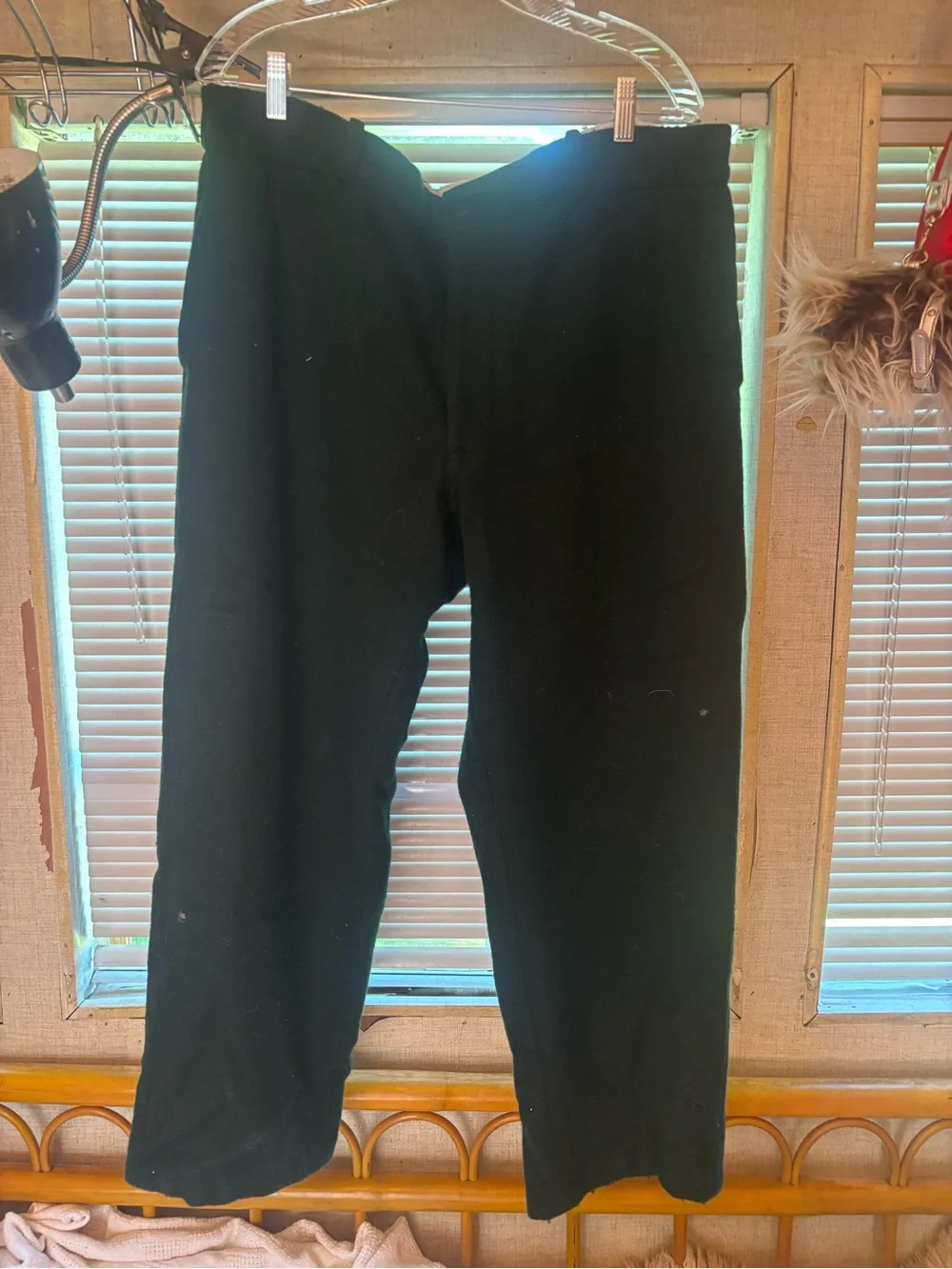 Johnson dark green wool hunting pants